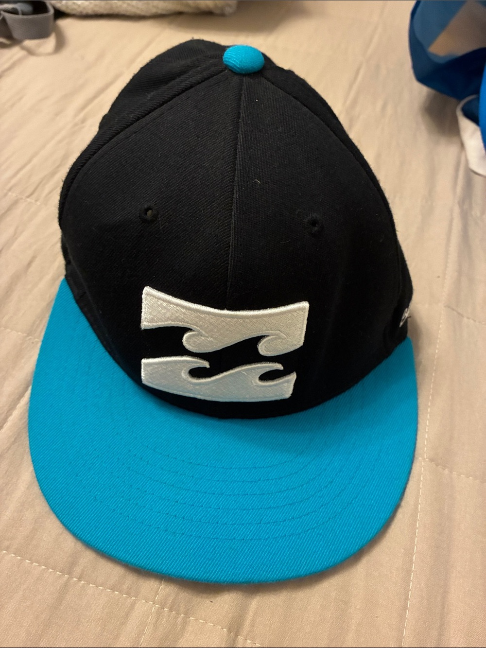 Billabong Men’s Black & Teal Flat Brim Hat